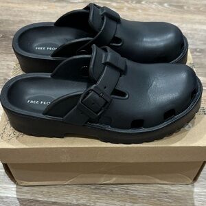 NWT! Super lightweight Free People Karlie Buckle Clog Watermelon
